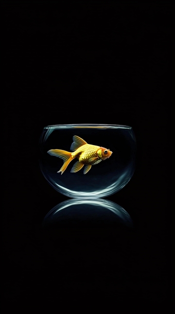 黑底金鱼鱼缸