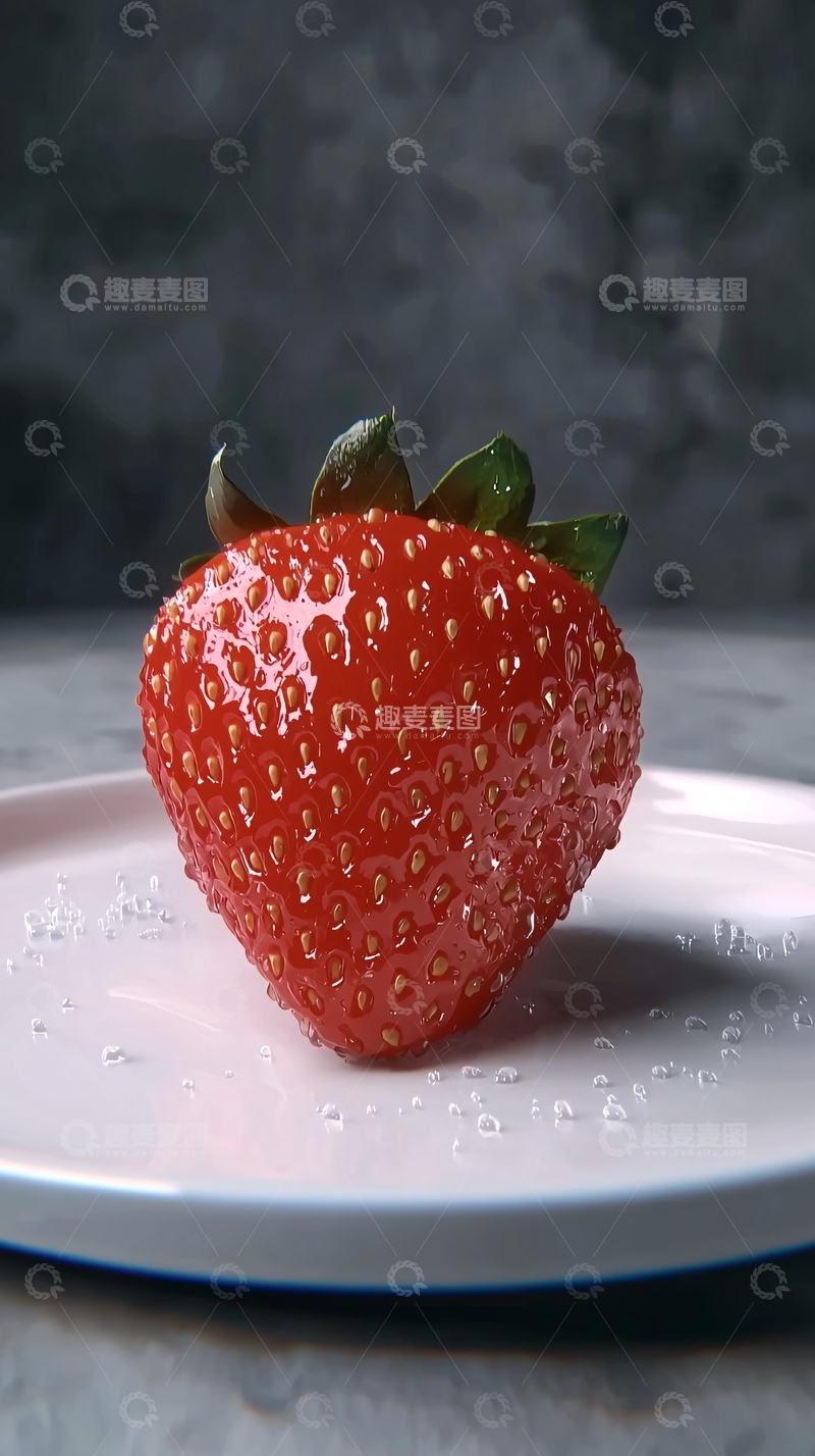 高清大图下载【趣麦麦图】新鲜红草莓