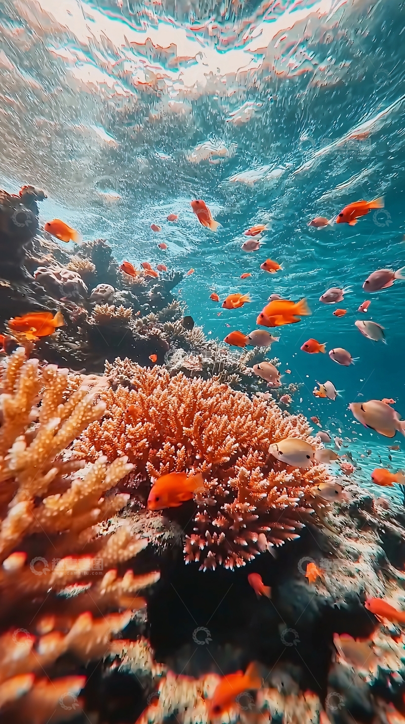 高清大图下载【趣麦麦图】珊瑚礁鱼群海洋