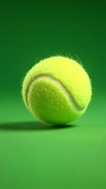 绿色背景下的网球