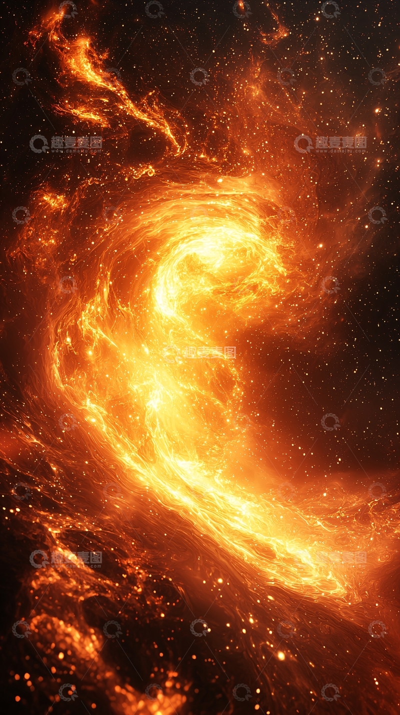 高清大图下载【趣麦麦图】火焰般的星云漩涡