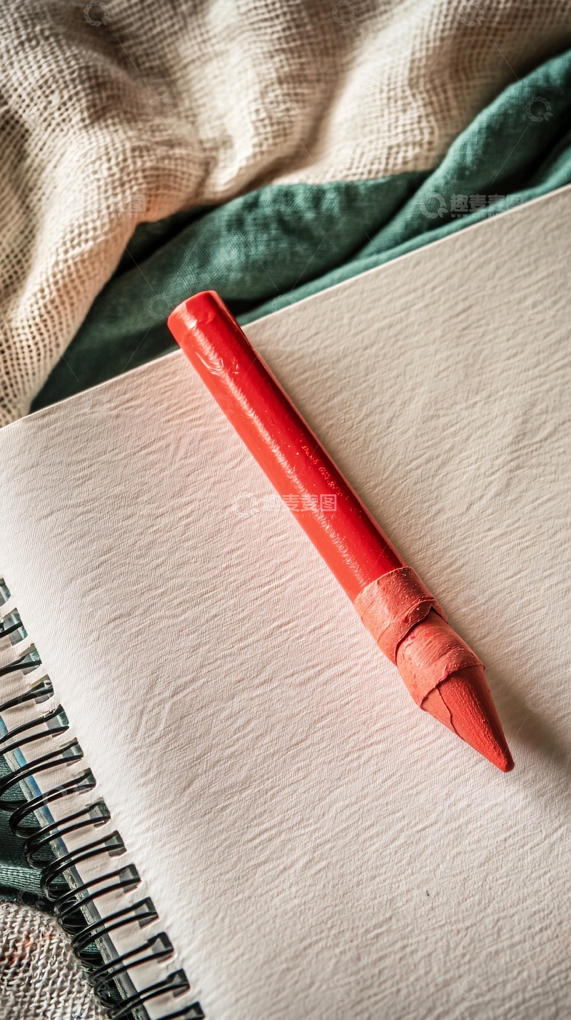 高清大图下载【趣麦麦图】红色蜡笔