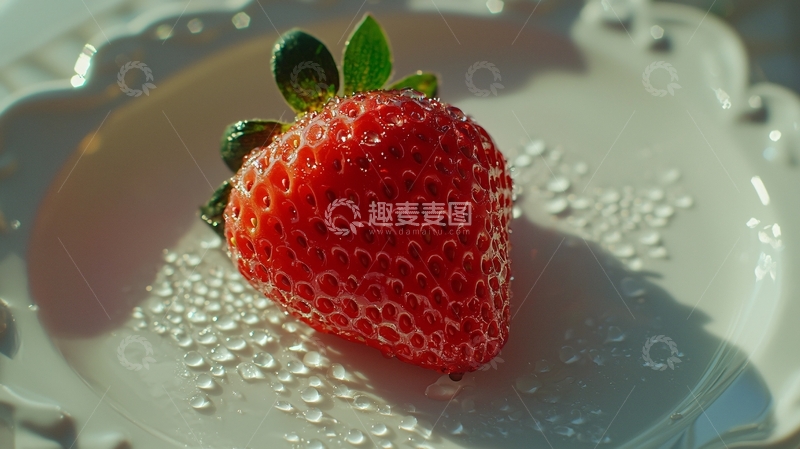 高清大图下载【趣麦麦图】新鲜草莓特写5