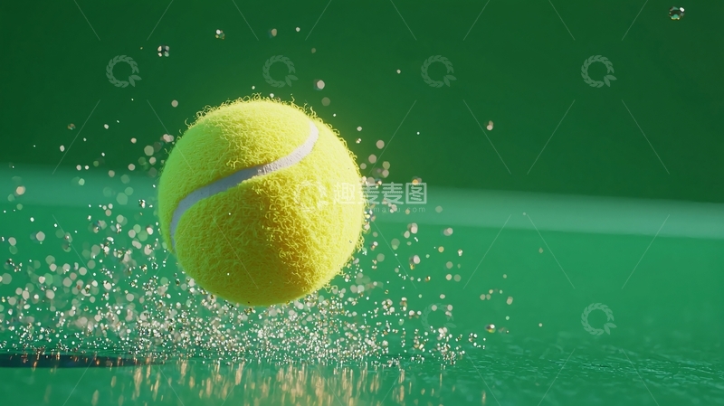 高清大图下载【趣麦麦图】水花四溅的网球