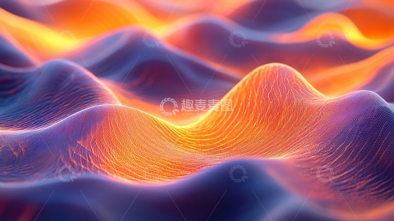 高清大图下载【趣麦麦图】抽象波浪