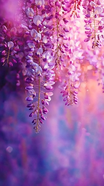 紫藤花浪漫唯美意境图