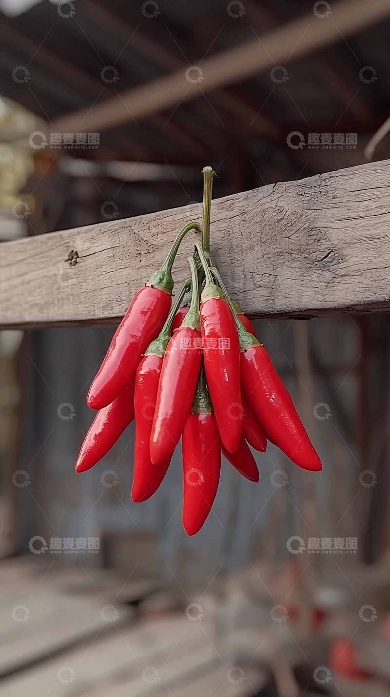 高清大图下载【趣麦麦图】红辣椒串