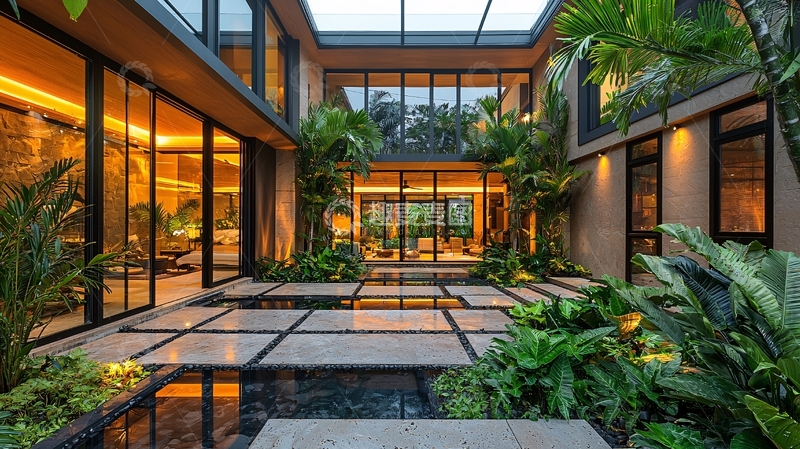 高清大图下载【趣麦麦图】豪华庭院别墅建筑外观