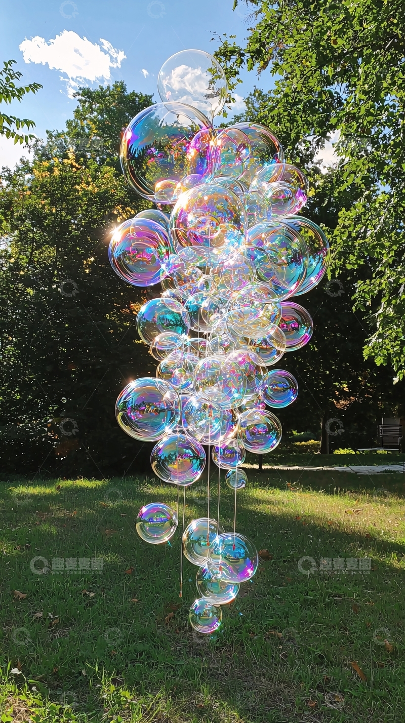 高清大图下载【趣麦麦图】梦幻泡泡串灯