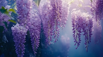 紫色浪漫紫藤花