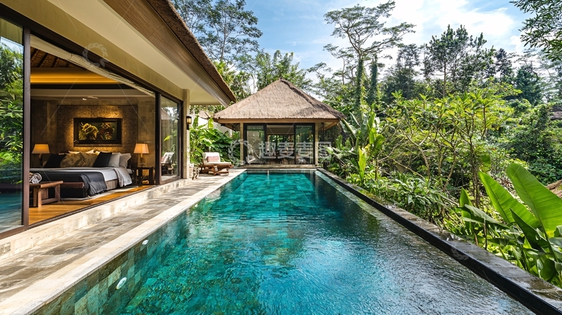 高清大图下载【趣麦麦图】豪华泳池别墅