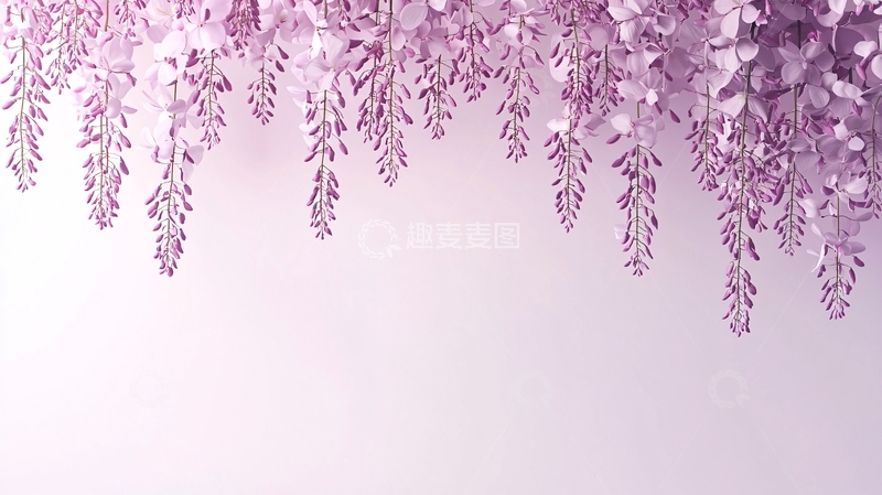 高清大图下载【趣麦麦图】紫藤花背景图