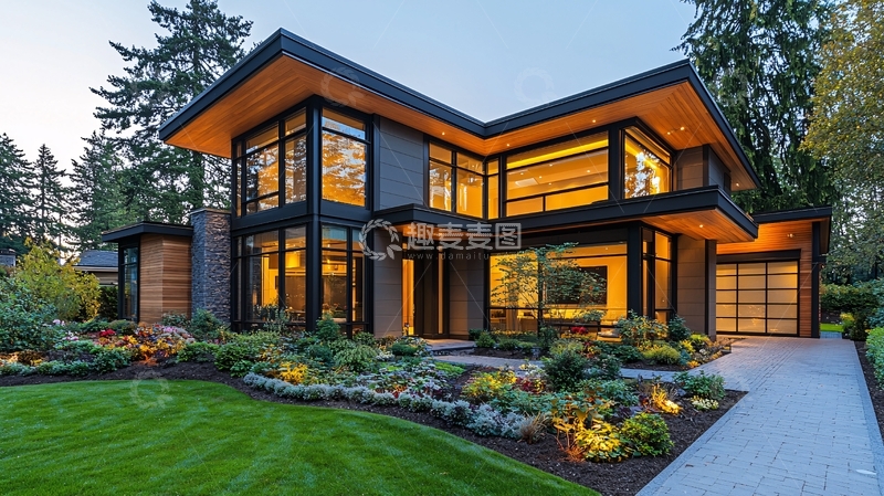 高清大图下载【趣麦麦图】现代风格独栋别墅