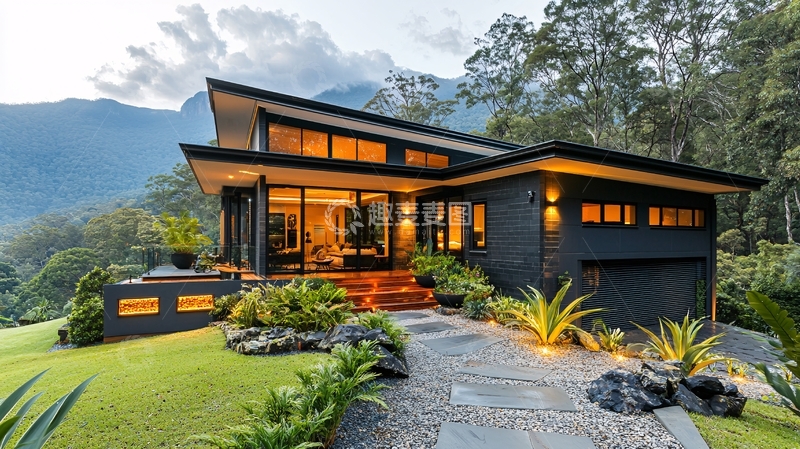高清大图下载【趣麦麦图】现代山景别墅
