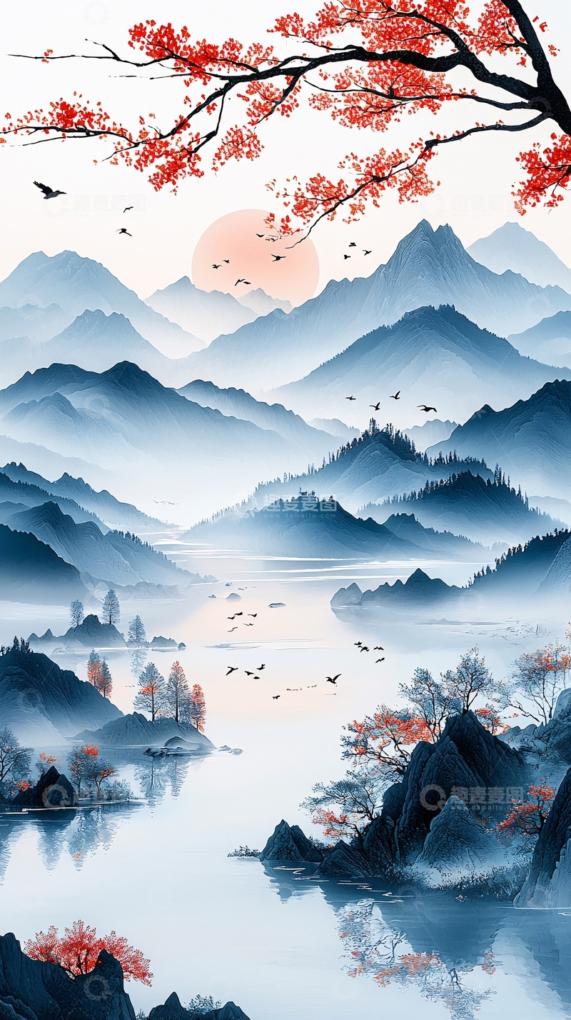 高清大图下载【趣麦麦图】水墨山水