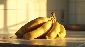 阳光下的一串香蕉