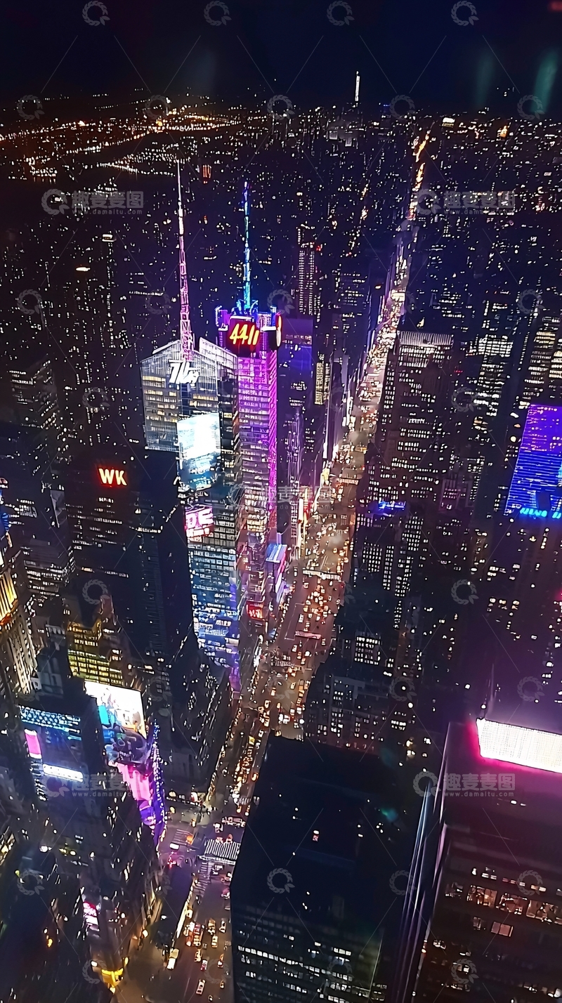高清大图下载【趣麦麦图】纽约夜景