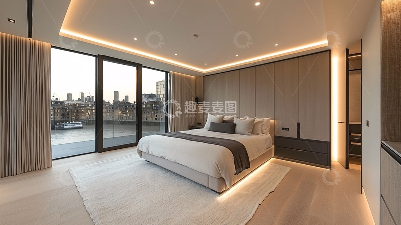 高清大图下载【趣麦麦图】现代简约卧室23