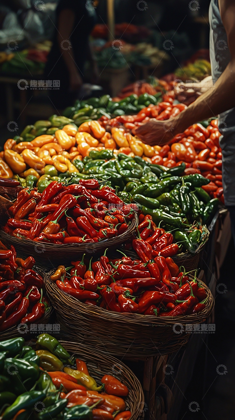 高清大图下载【趣麦麦图】集市蔬菜水果摊位