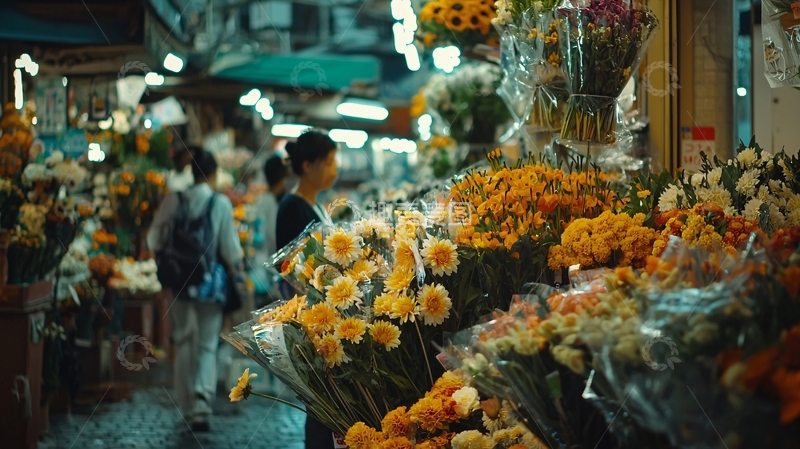 高清大图下载【趣麦麦图】花市街景