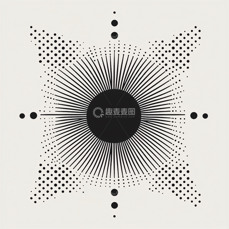 高清大图下载【趣麦麦图】抽象太阳光芒图案