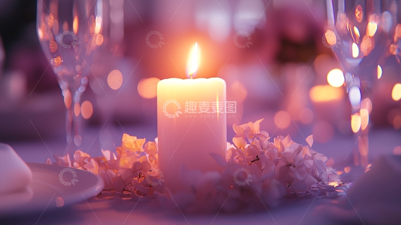高清大图下载【趣麦麦图】浪漫烛光晚餐