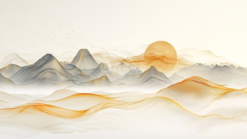 高清大图下载【趣麦麦图】水墨山水画意境唯美