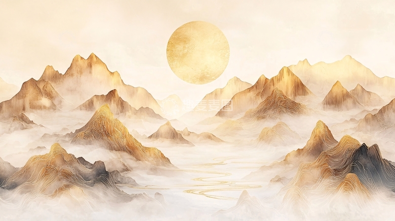 高清大图下载【趣麦麦图】山间云雾缭绕的唯美意境