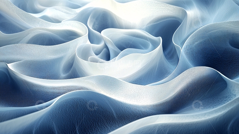 高清大图下载【趣麦麦图】蓝白色抽象波浪图案