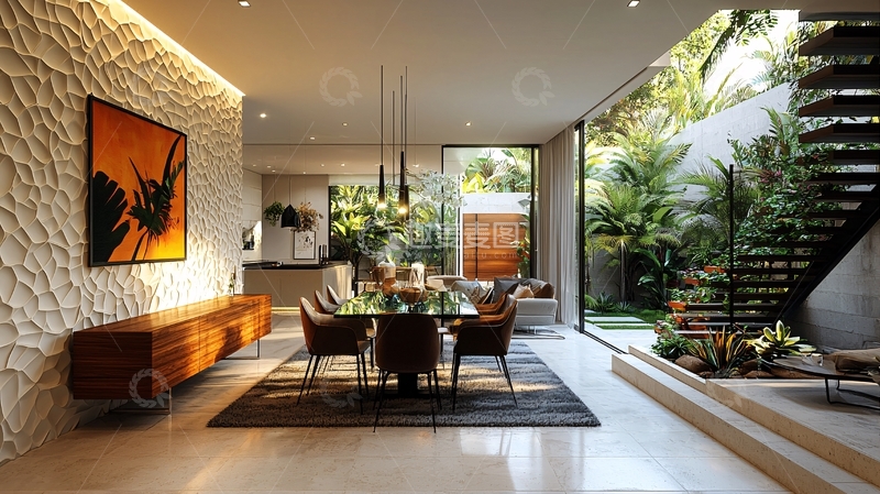 高清大图下载【趣麦麦图】现代风格开放式餐厅