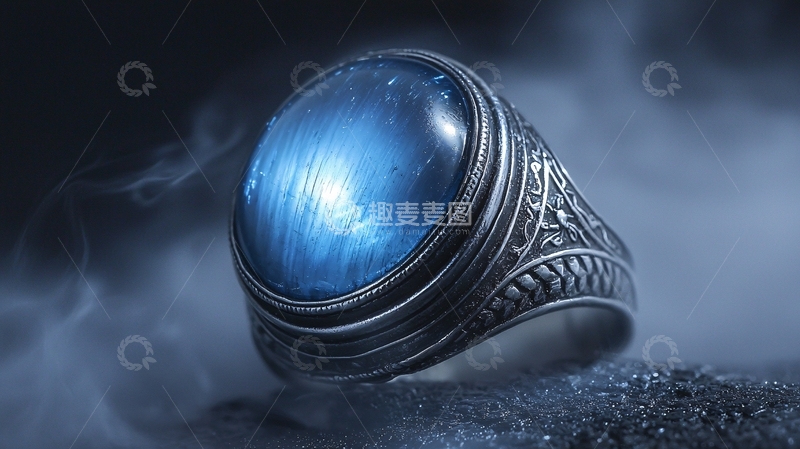 高清大图下载【趣麦麦图】蓝色宝石戒指
