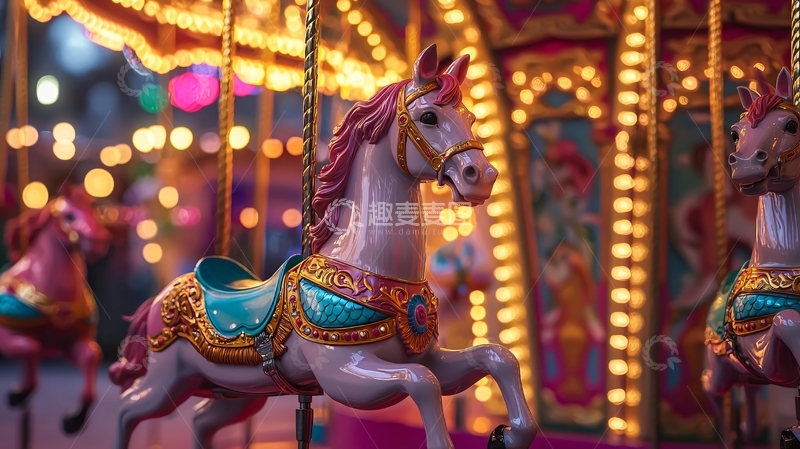 高清大图下载【趣麦麦图】旋转木马