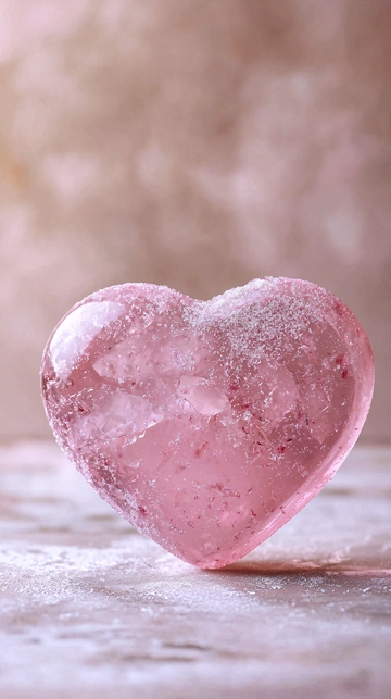 粉色水晶心形