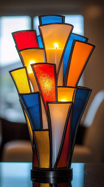 彩色玻璃烛台