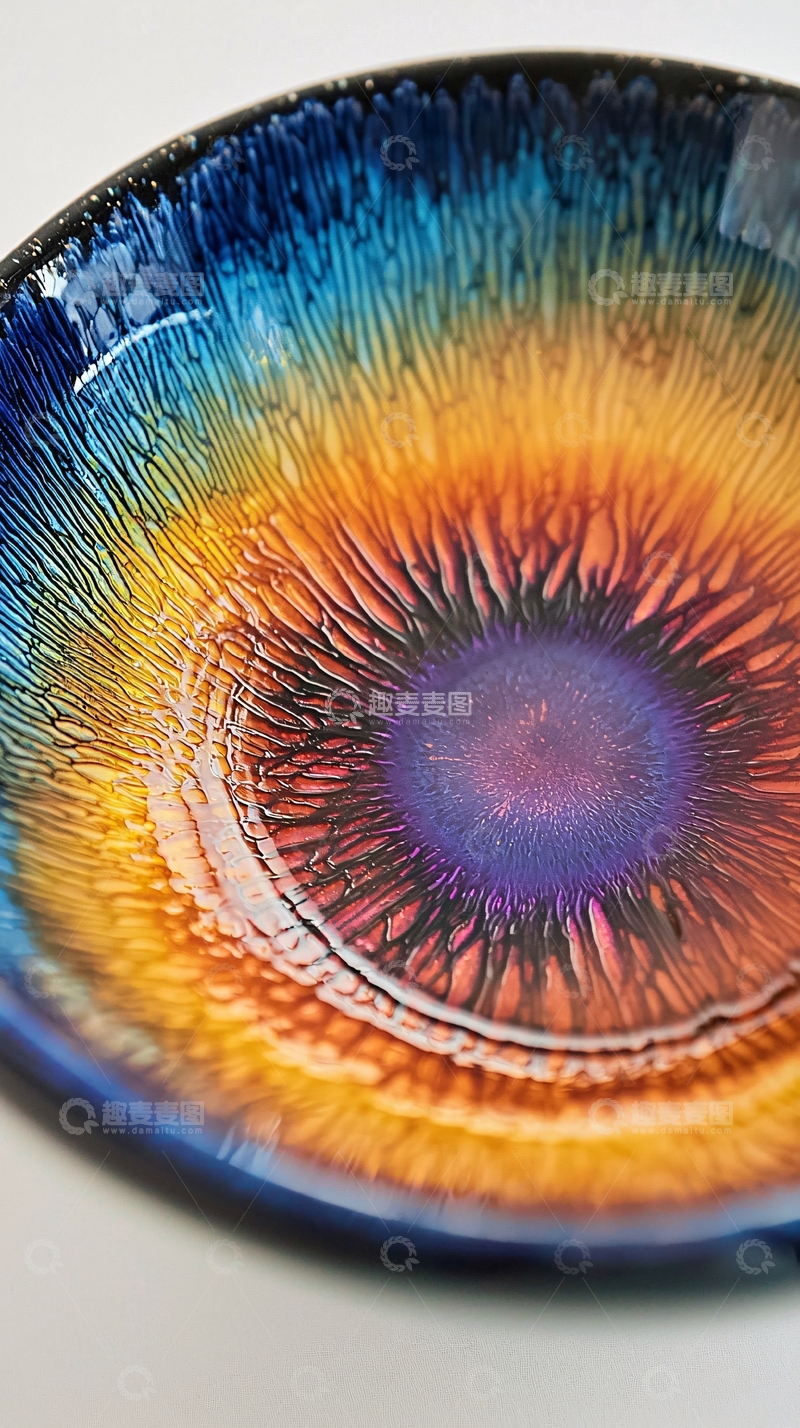 高清大图下载【趣麦麦图】彩虹渐变色碟子