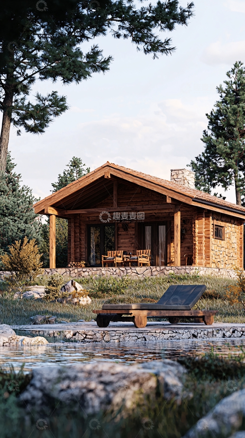 高清大图下载【趣麦麦图】森林木屋5