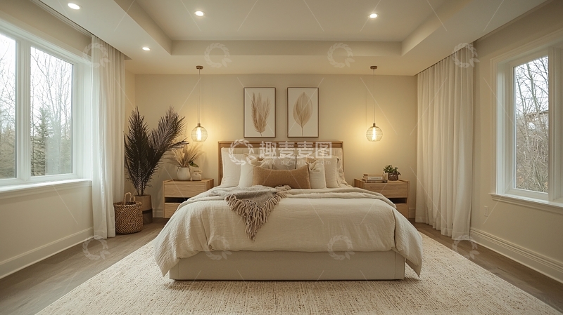 高清大图下载【趣麦麦图】简约温馨卧室设计