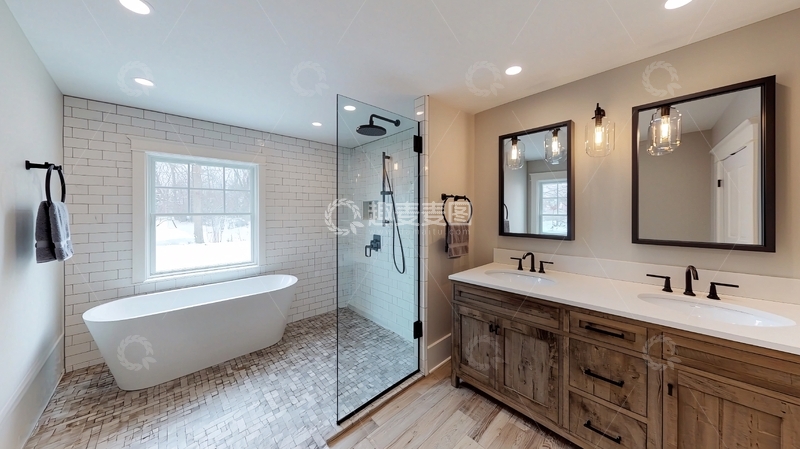 高清大图下载【趣麦麦图】-现代化浴室含浴缸