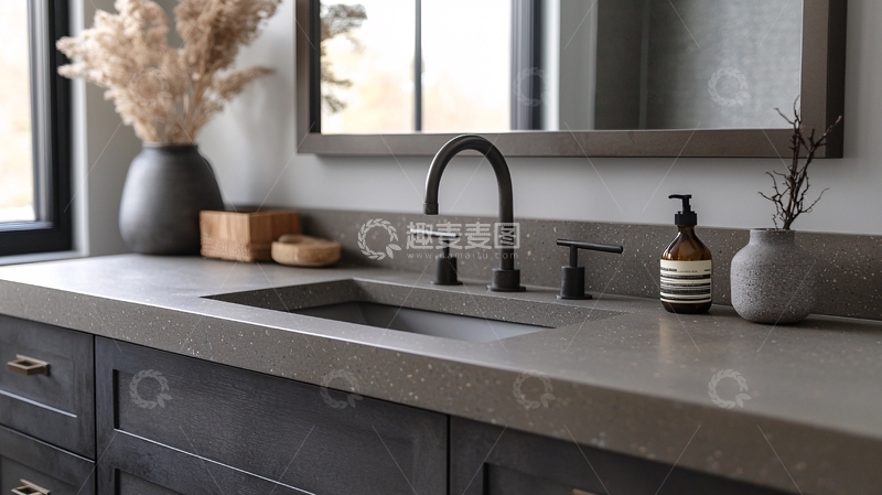 高清大图下载【趣麦麦图】现代简约水泥台盆