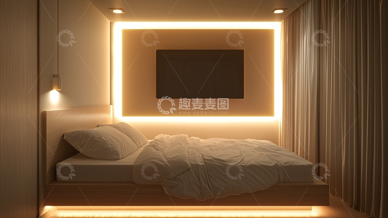 高清大图下载【趣麦麦图】卧室氛围灯