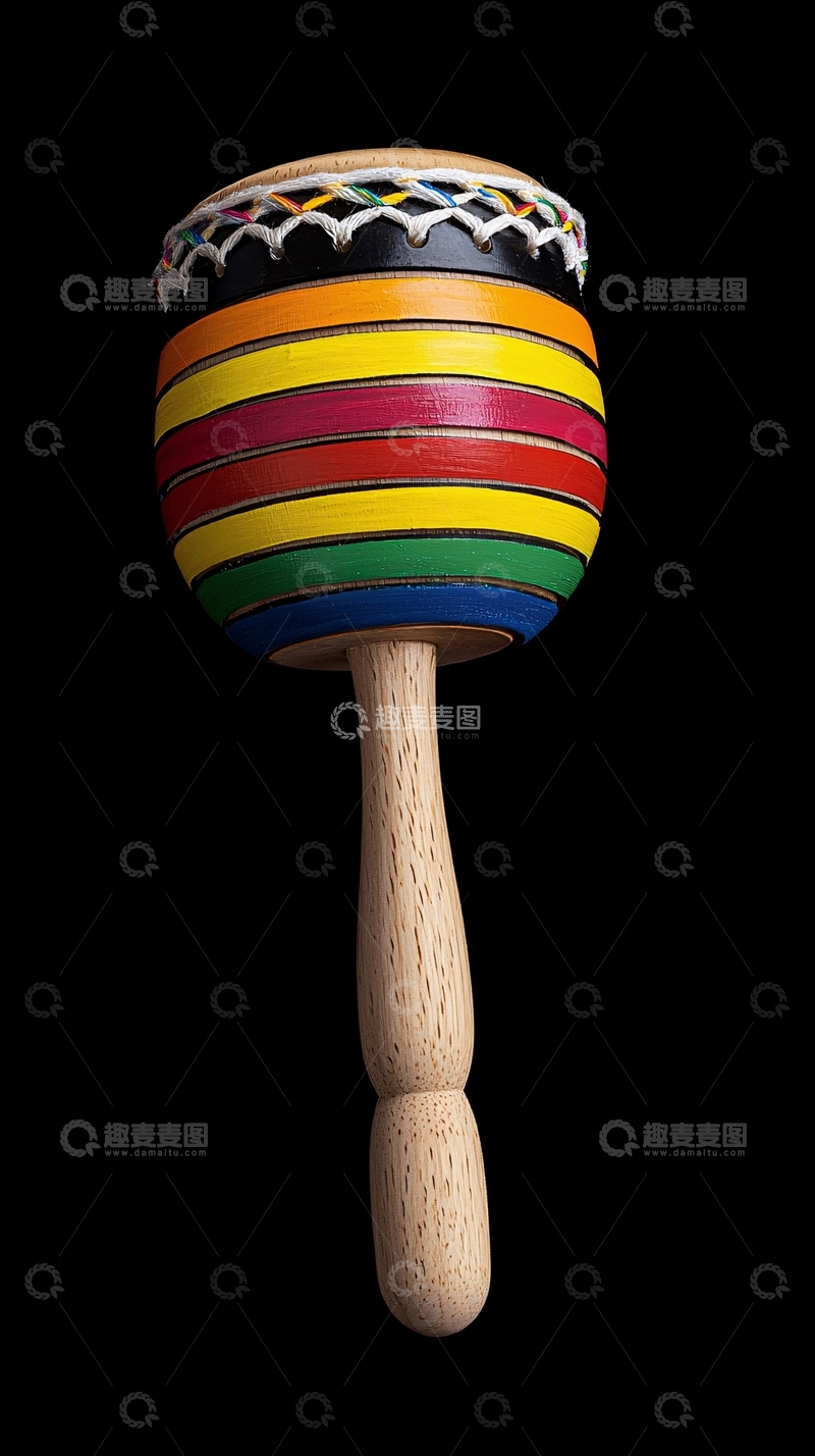 高清大图下载【趣麦麦图】彩色条纹木制响板