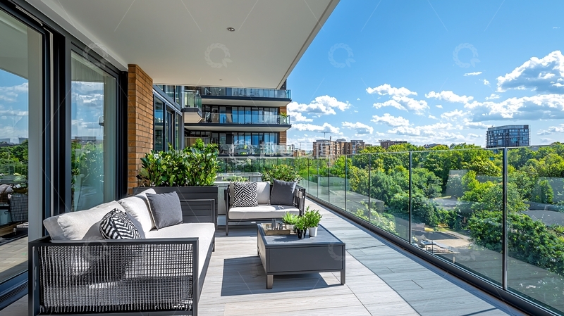 高清大图下载【趣麦麦图】现代风格阳台景观