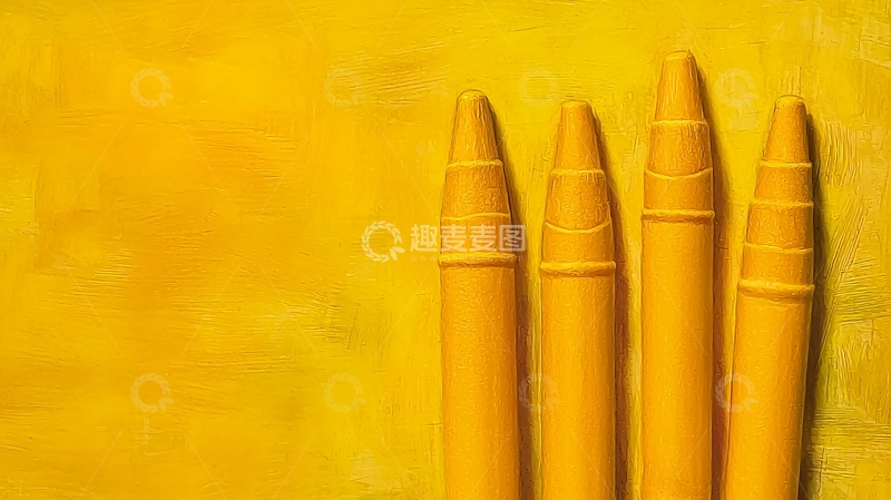 高清大图下载【趣麦麦图】黄色蜡笔