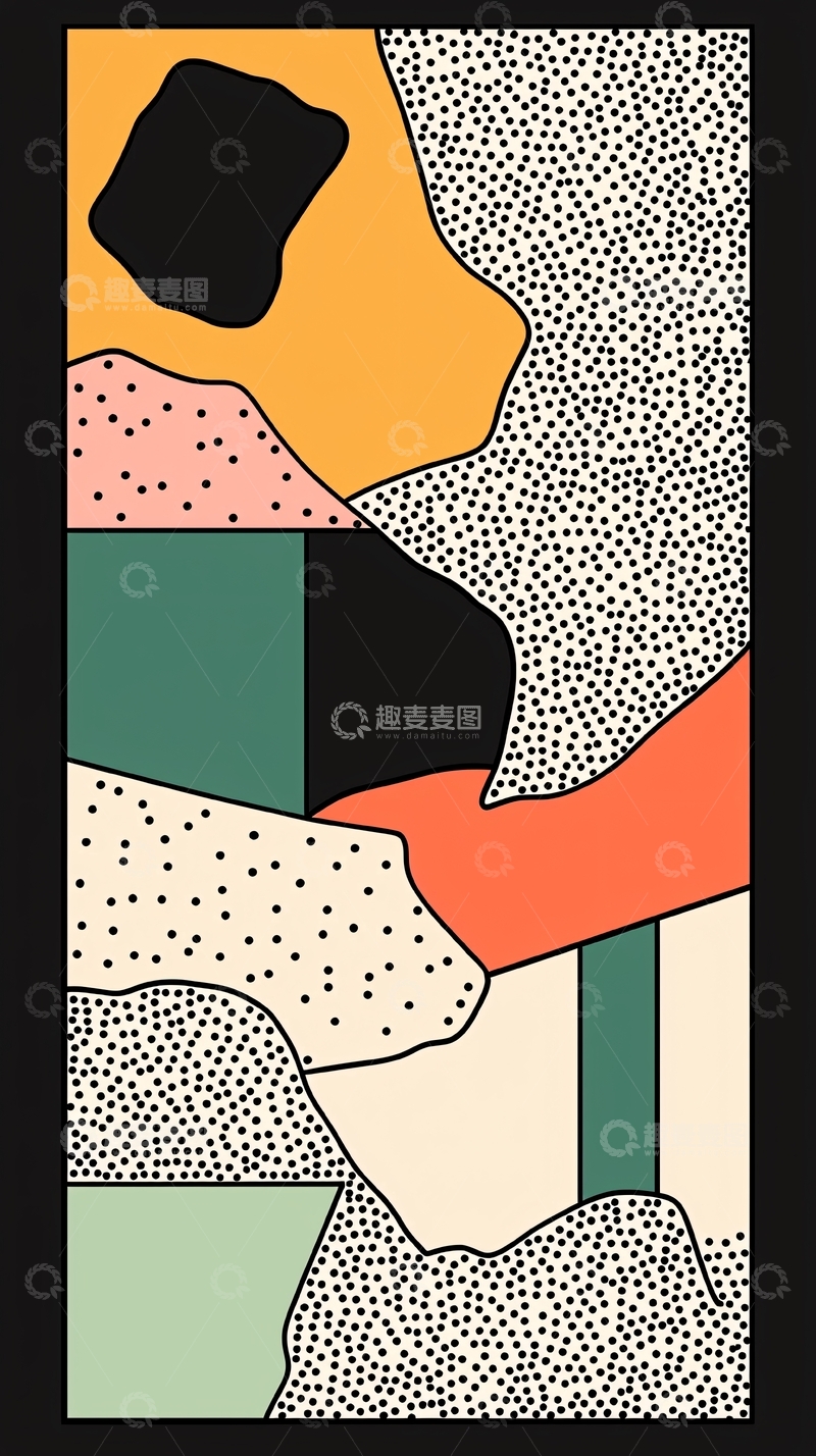 高清大图下载【趣麦麦图】抽象几何拼贴画
