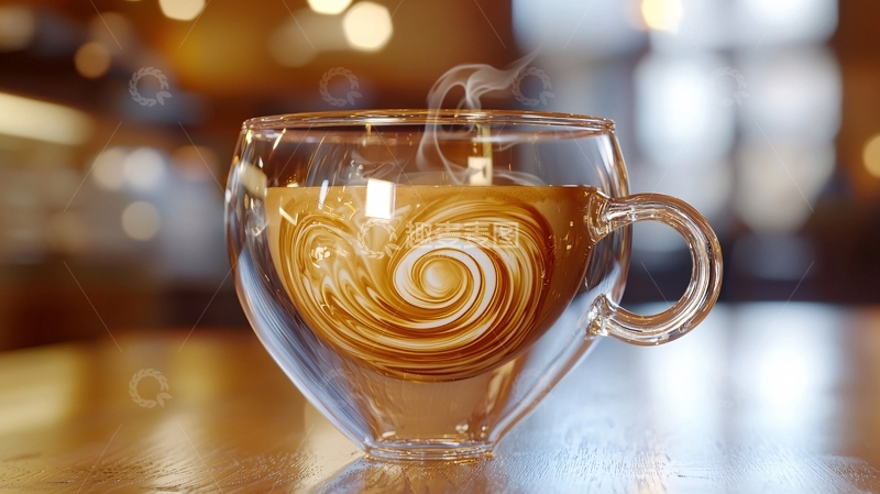 高清大图下载【趣麦麦图】玻璃杯咖啡