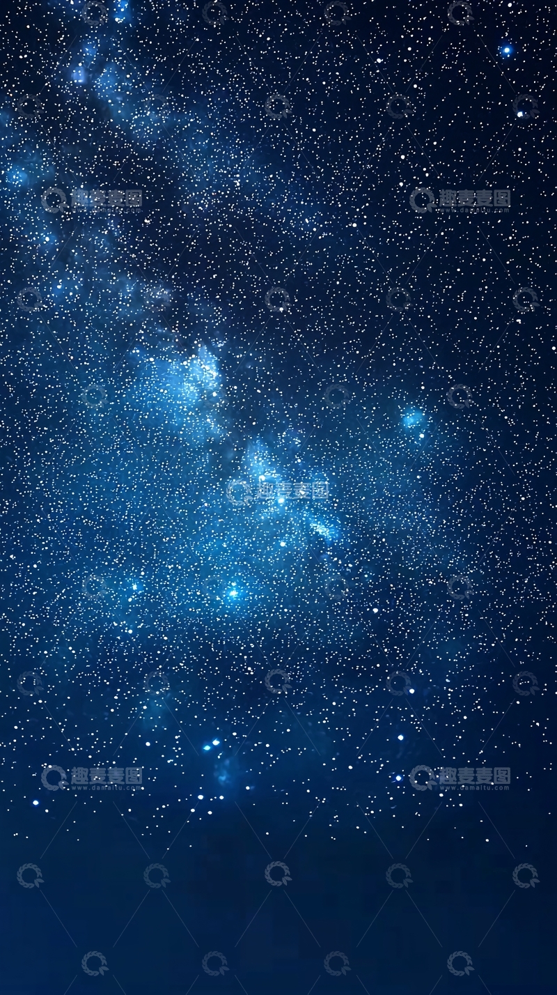 高清大图下载【趣麦麦图】深蓝星空银河壁纸