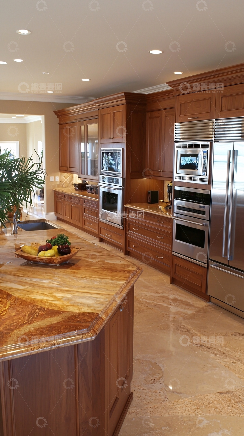 高清大图下载【趣麦麦图】豪华大厨房设计