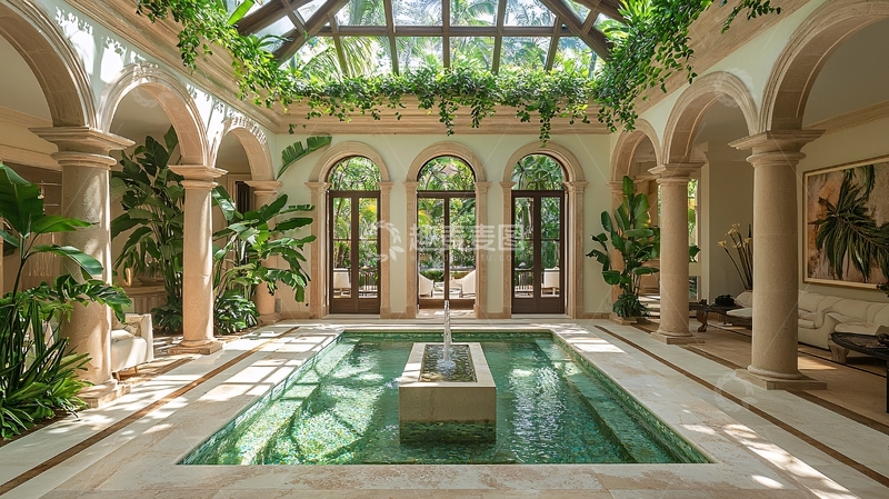 高清大图下载【趣麦麦图】豪华室内泳池