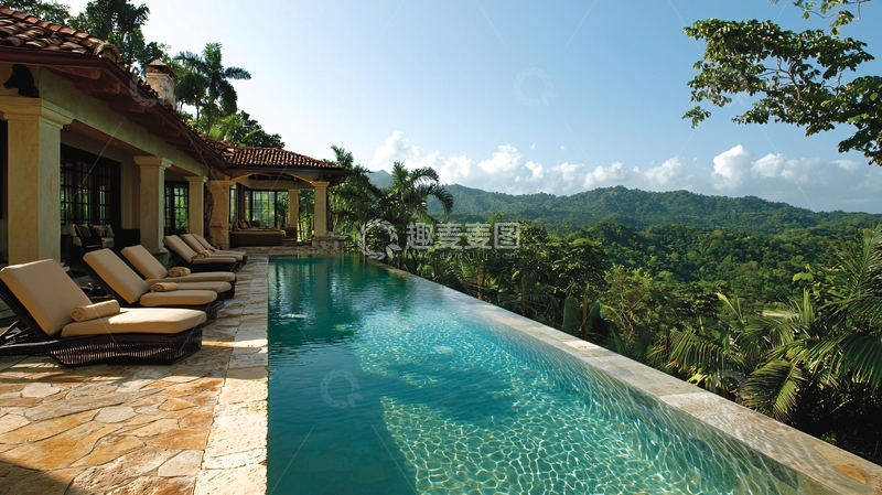 高清大图下载【趣麦麦图】豪华度假泳池风景