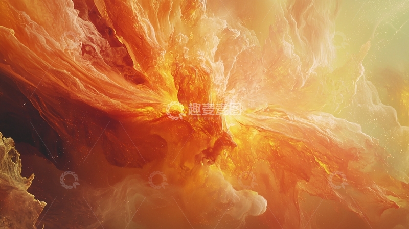 高清大图下载【趣麦麦图】火焰般色彩的抽象云彩